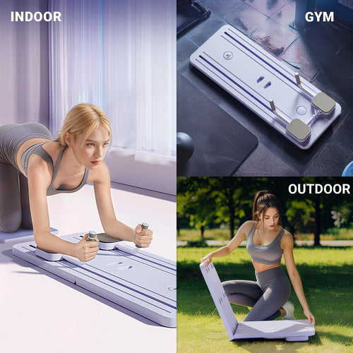 Multifunctional Fitness Abdominal Board with Timer, Non Slip Foldable for Home Gym
