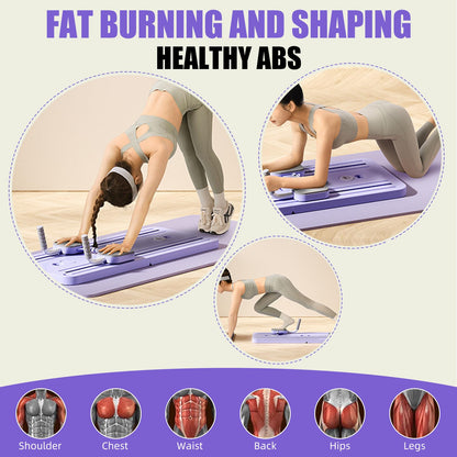 Multifunctional Fitness Abdominal Board with Timer, Non Slip Foldable for Home Gym