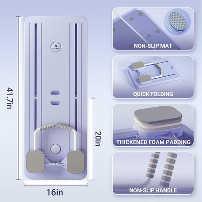 Multifunctional Fitness Abdominal Board with Timer, Non Slip Foldable for Home Gym