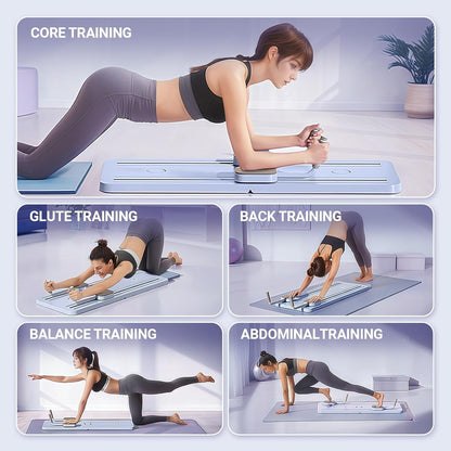 Multifunctional Fitness Abdominal Board with Timer, Non Slip Foldable for Home Gym