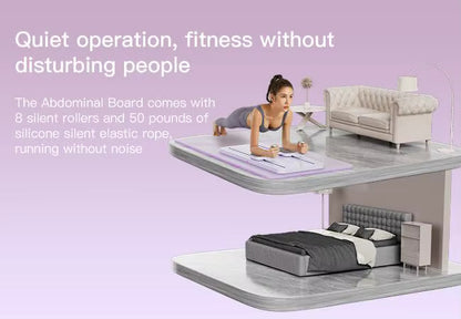 Multifunctional Fitness Abdominal Board with Timer, Non Slip Foldable for Home Gym